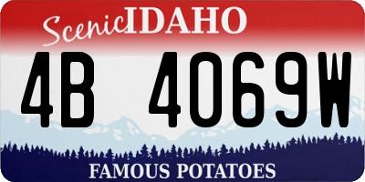 ID license plate 4B4069W