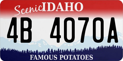 ID license plate 4B4070A