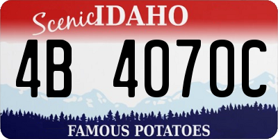 ID license plate 4B4070C