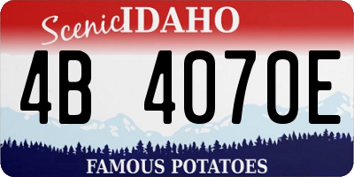 ID license plate 4B4070E