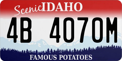 ID license plate 4B4070M