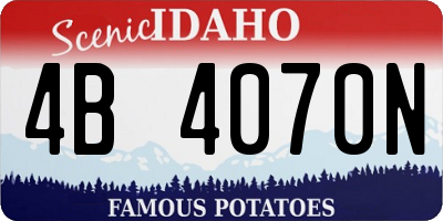 ID license plate 4B4070N