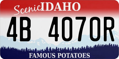 ID license plate 4B4070R