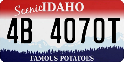 ID license plate 4B4070T
