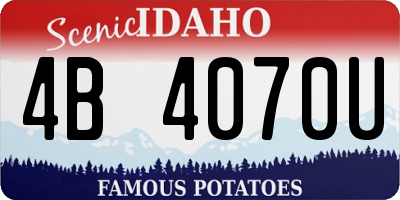 ID license plate 4B4070U