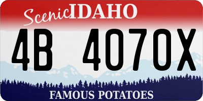 ID license plate 4B4070X