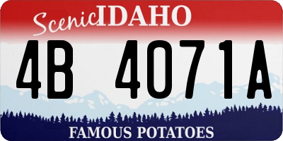 ID license plate 4B4071A