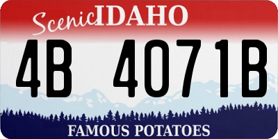 ID license plate 4B4071B