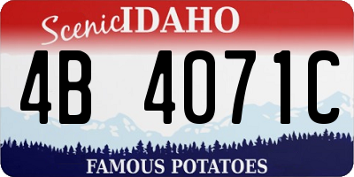 ID license plate 4B4071C