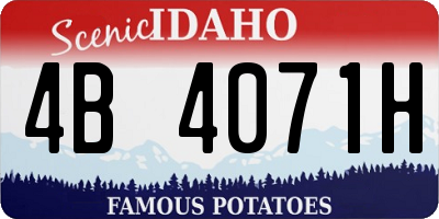 ID license plate 4B4071H
