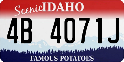 ID license plate 4B4071J