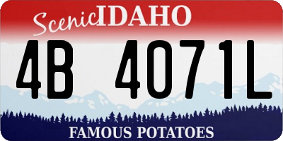ID license plate 4B4071L