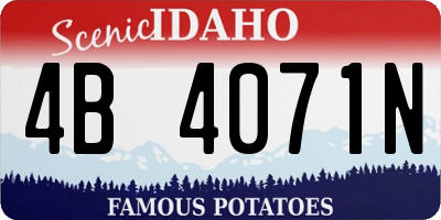 ID license plate 4B4071N