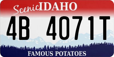 ID license plate 4B4071T