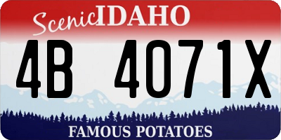ID license plate 4B4071X