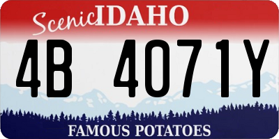ID license plate 4B4071Y
