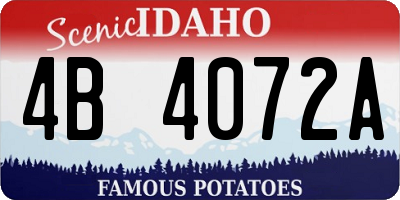 ID license plate 4B4072A