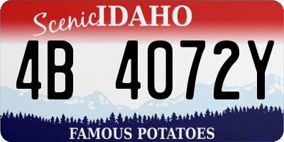 ID license plate 4B4072Y