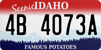 ID license plate 4B4073A