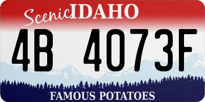 ID license plate 4B4073F