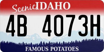 ID license plate 4B4073H