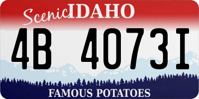 ID license plate 4B4073I