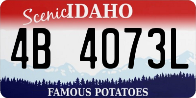 ID license plate 4B4073L