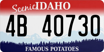 ID license plate 4B4073O