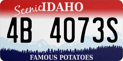 ID license plate 4B4073S