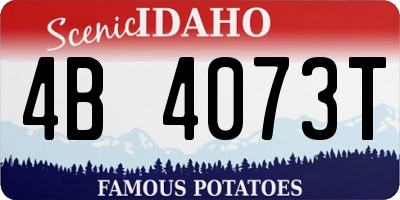 ID license plate 4B4073T