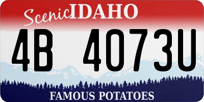 ID license plate 4B4073U