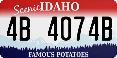 ID license plate 4B4074B