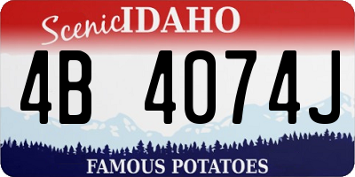 ID license plate 4B4074J