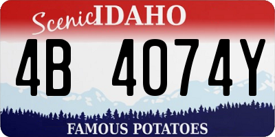 ID license plate 4B4074Y