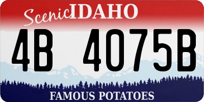 ID license plate 4B4075B