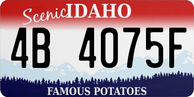 ID license plate 4B4075F