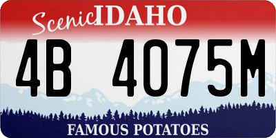 ID license plate 4B4075M