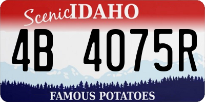 ID license plate 4B4075R