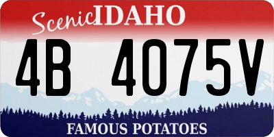 ID license plate 4B4075V
