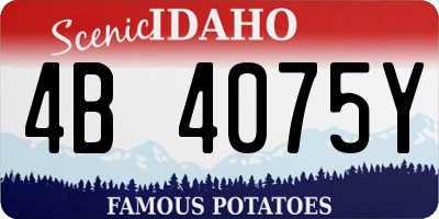 ID license plate 4B4075Y