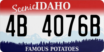 ID license plate 4B4076B
