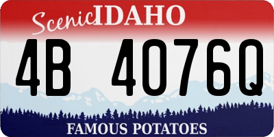 ID license plate 4B4076Q