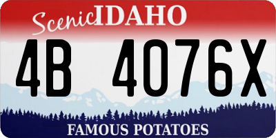 ID license plate 4B4076X