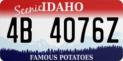 ID license plate 4B4076Z