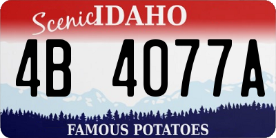 ID license plate 4B4077A
