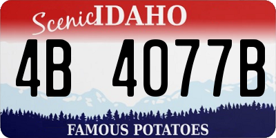 ID license plate 4B4077B
