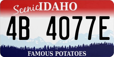 ID license plate 4B4077E