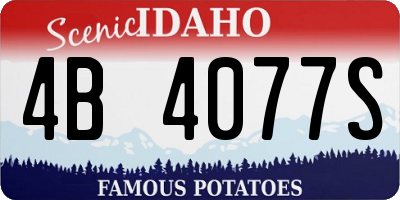 ID license plate 4B4077S