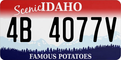 ID license plate 4B4077V