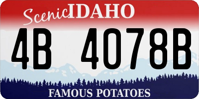 ID license plate 4B4078B